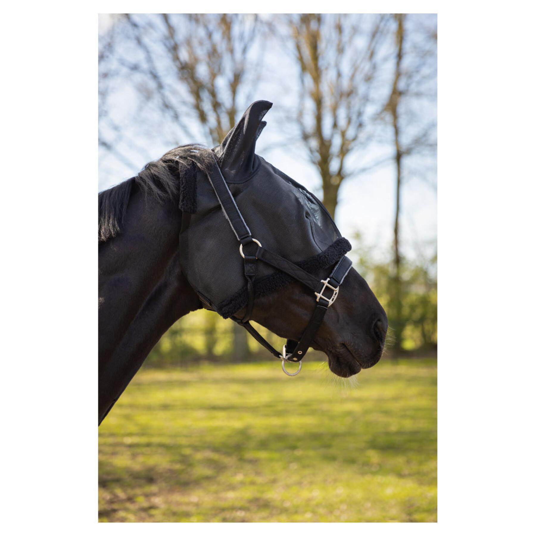 Masque anti-mouches pour cheval avec oreilles et contours BR Equitation