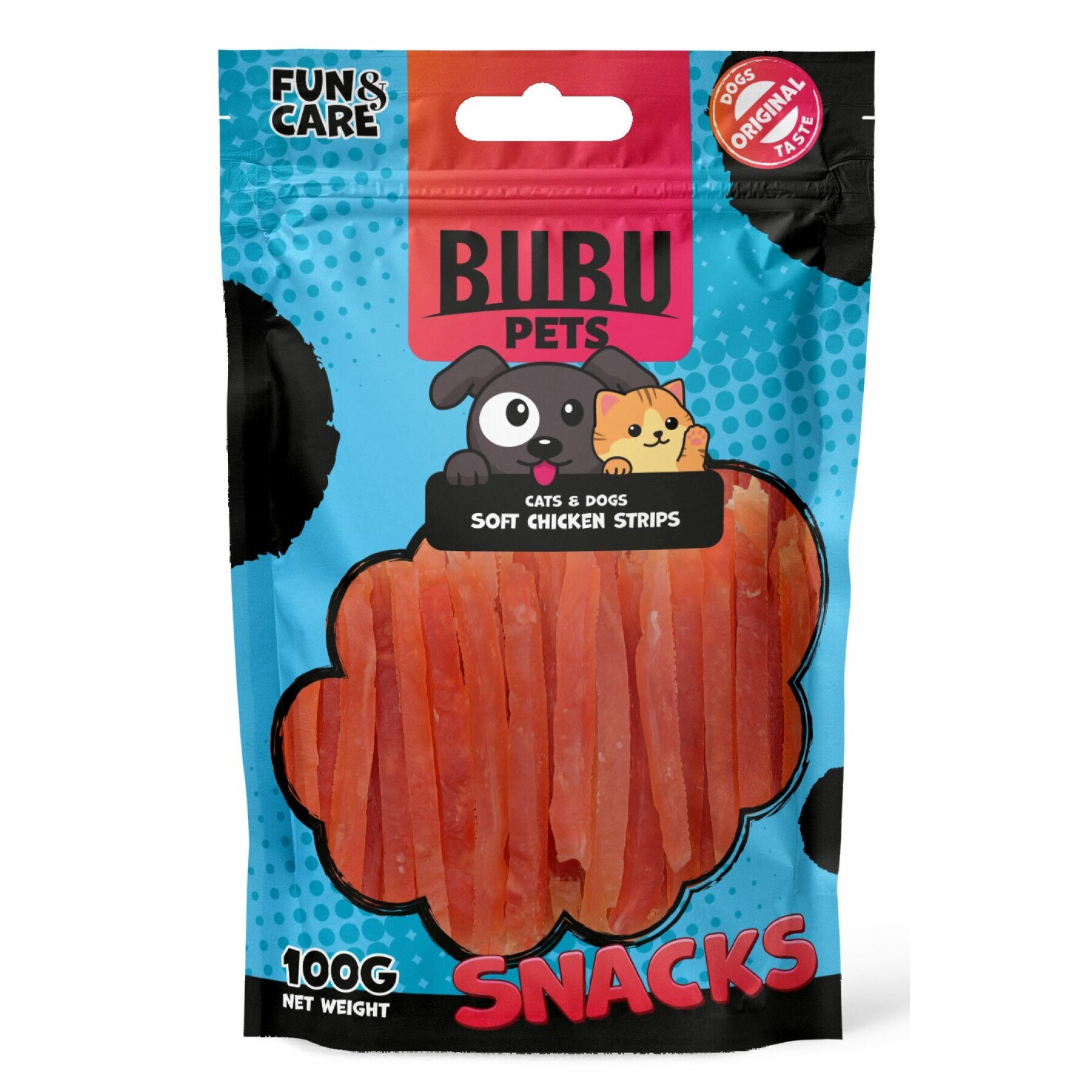 Friandise pour chien bandes de poulet BUBU Pets