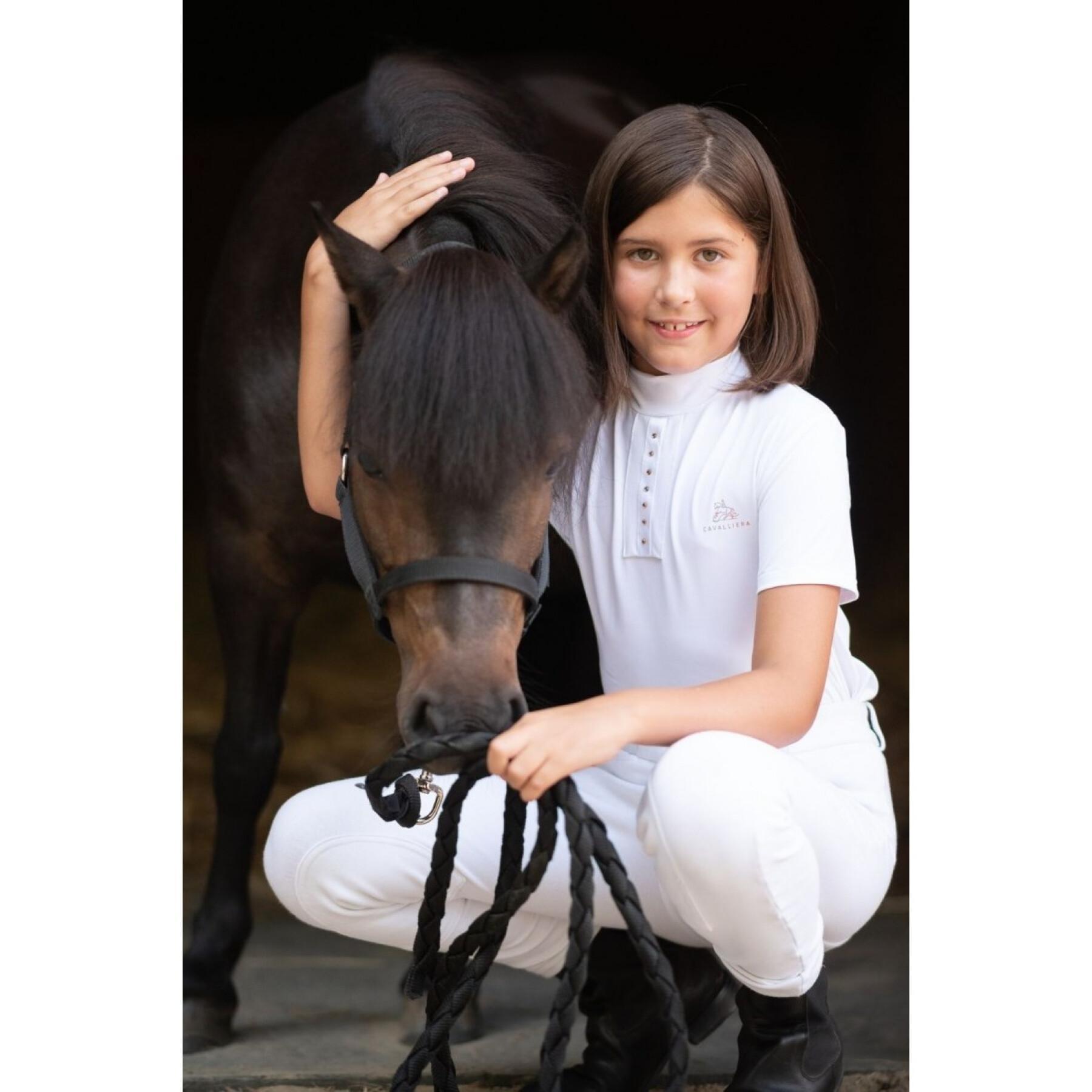 Polo d'équitation de concours fille Cavalliera Ilove Crystal