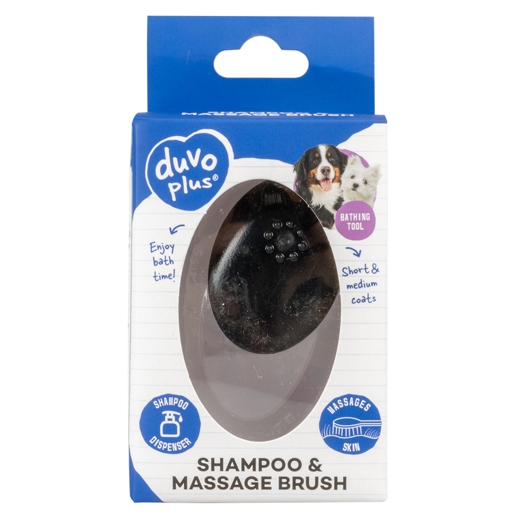 Brosse de lavage et massage pour chien Duvoplus