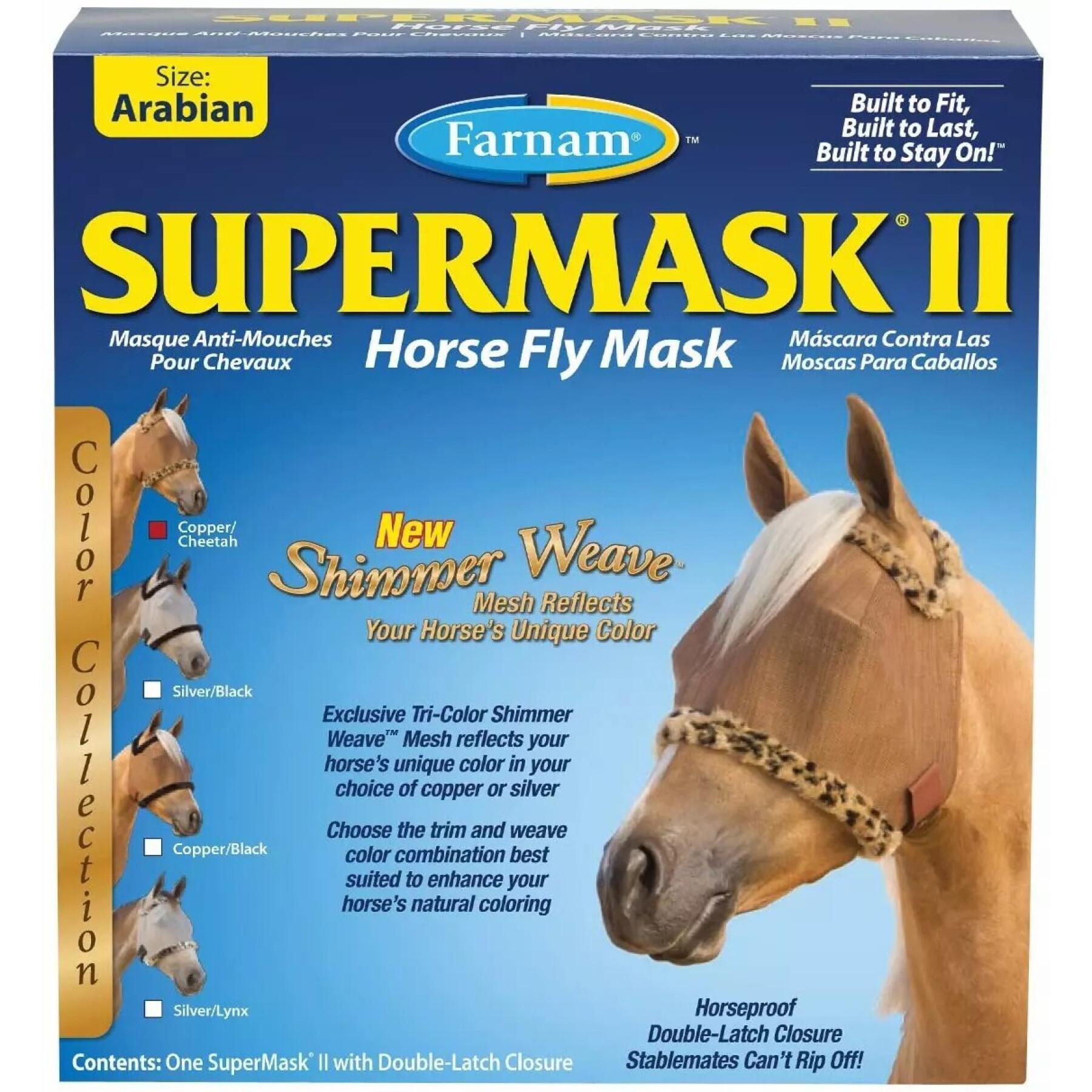 Masque anti-mouches pour cheval avec oreilles Farnam Supermask II Xl XL