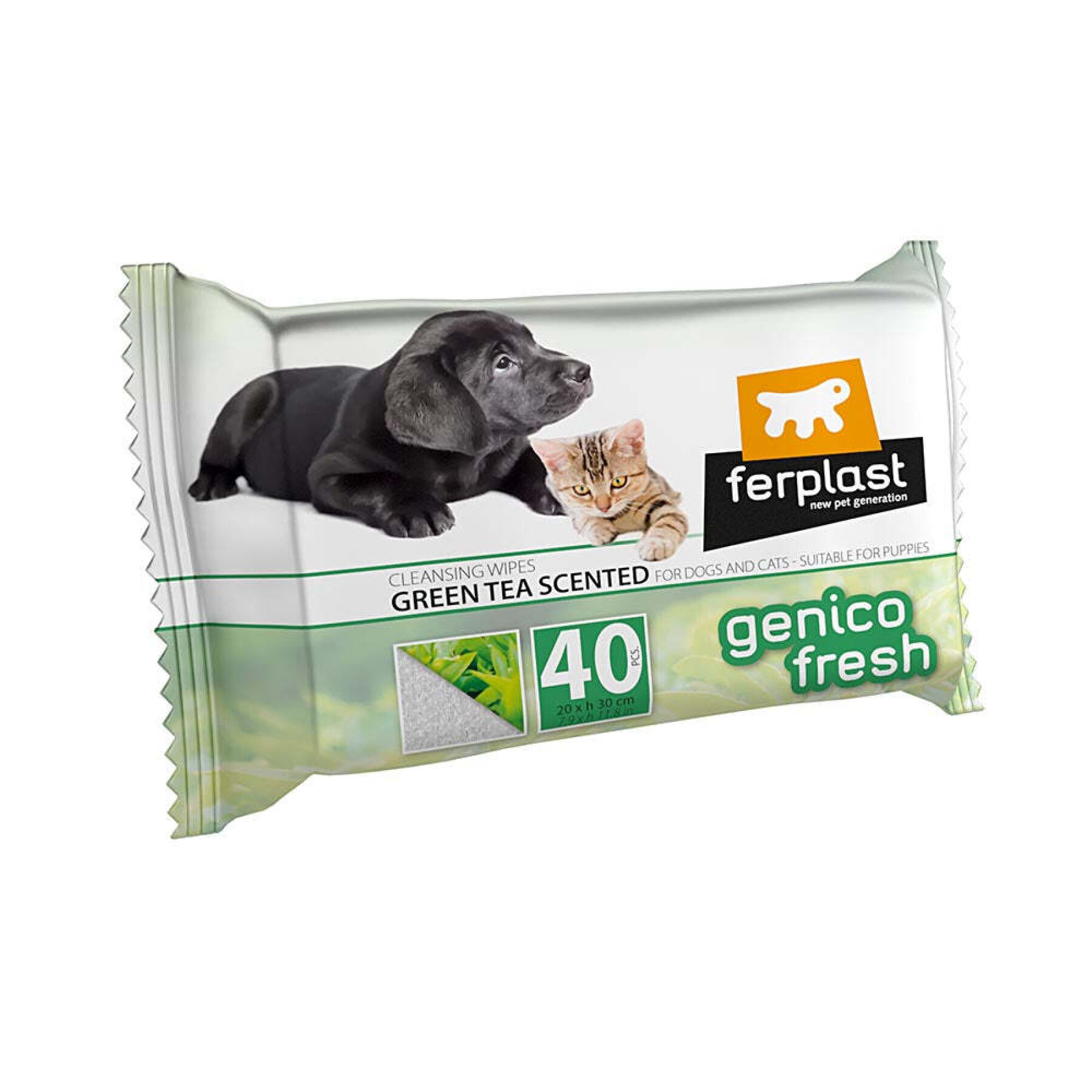 Lingettes nettoyantes pour chien et chat tea Ferplast Genico Fresh (x40)