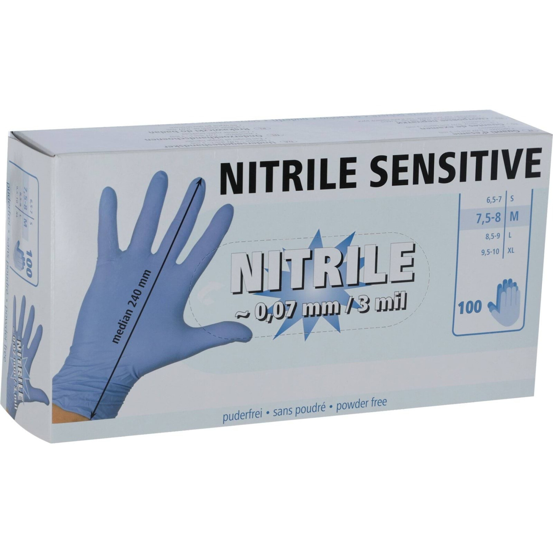 Gants jetables en nitrile Kerbl Sensitive (x50)