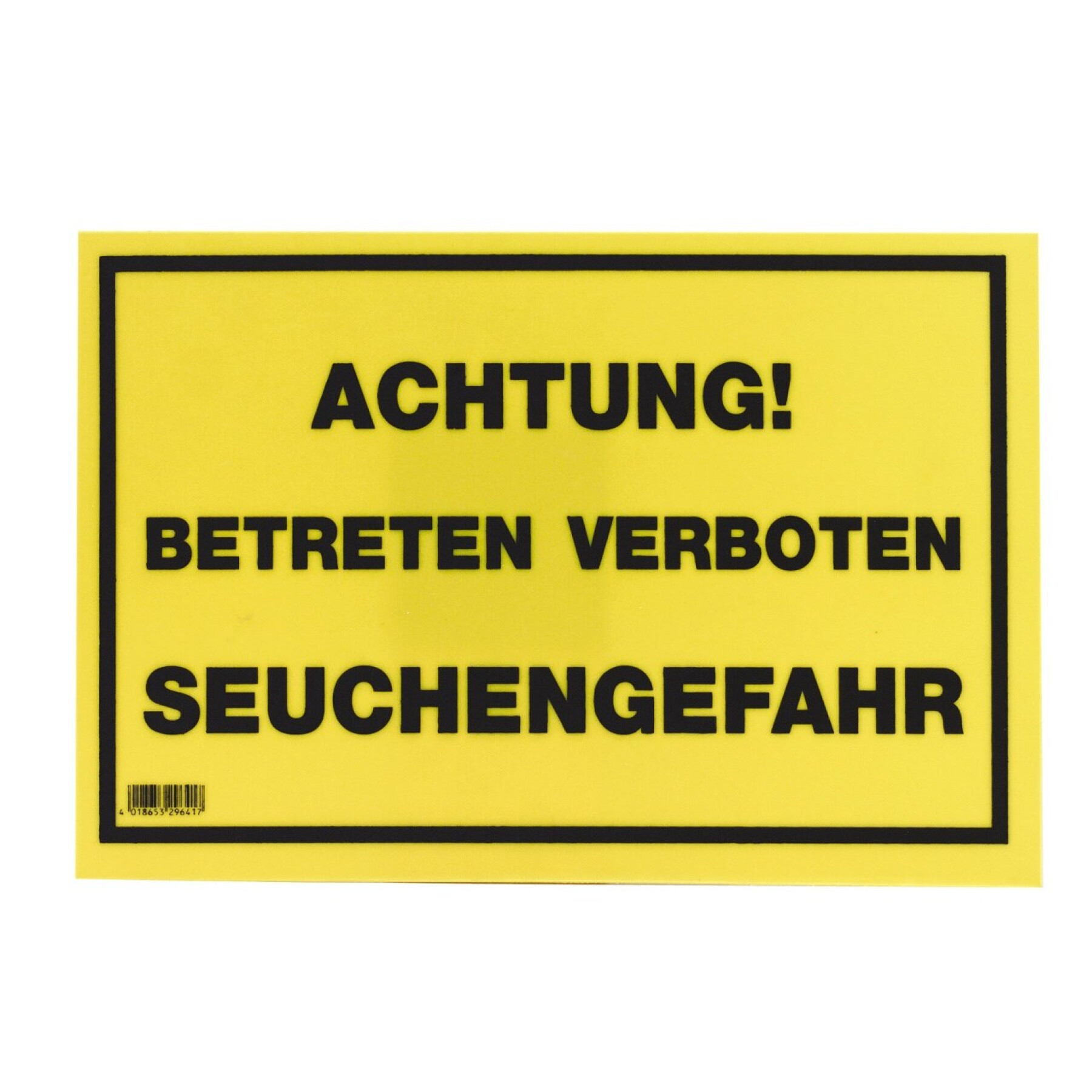 Panneau d'affichage Attention, entrée interdite,danger contamination Kerbl