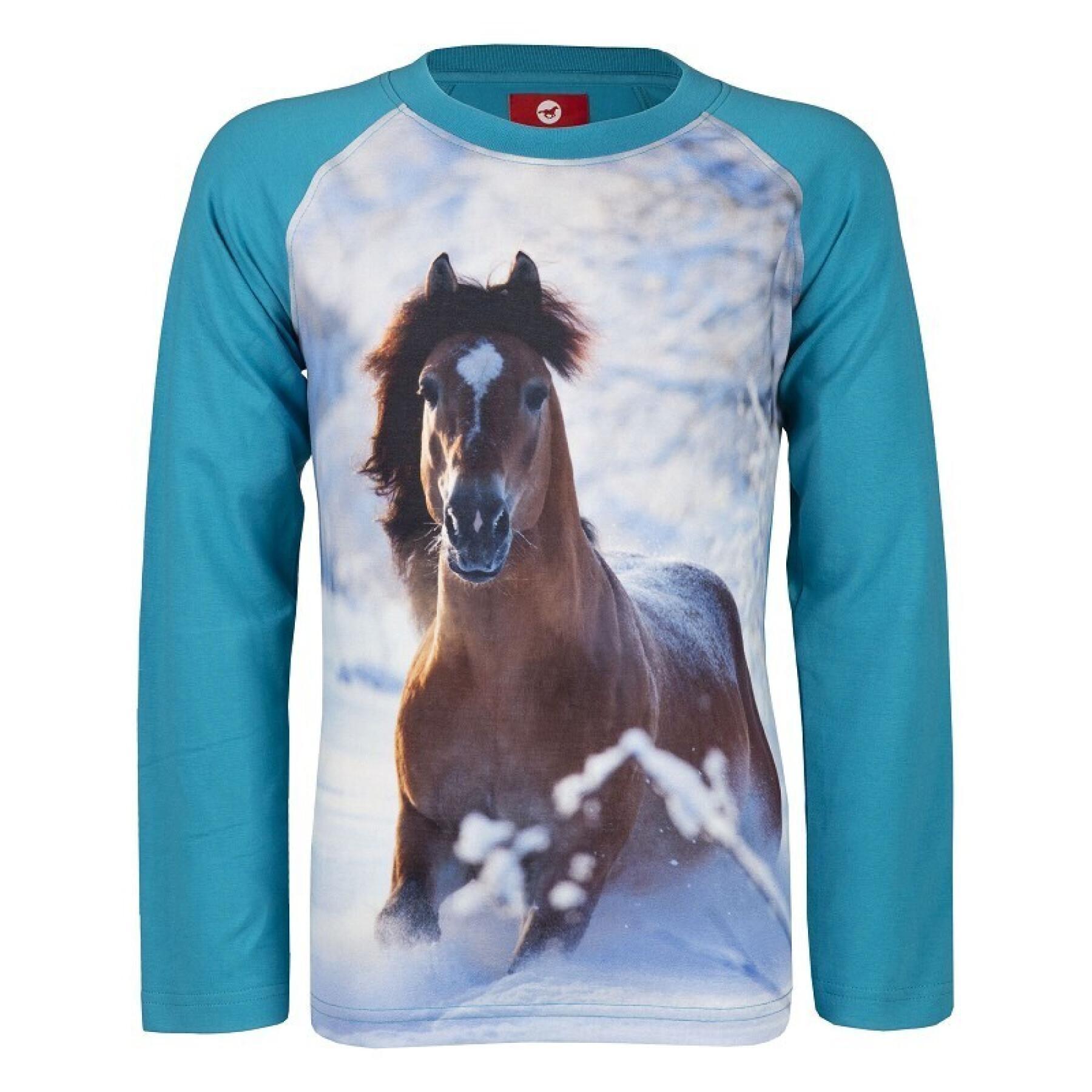 T-shirt manches longues enfant Red Horse Pixel FW23