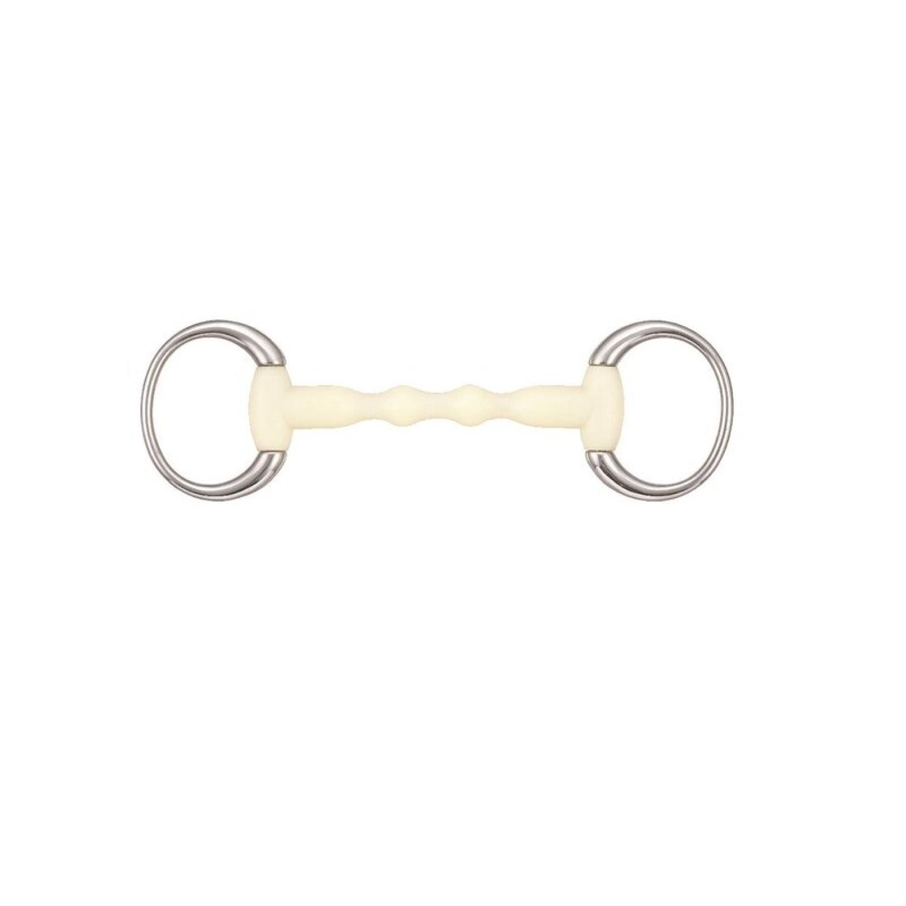Mors olive pour cheval droit Soyo Happy mouth "mullen" round ring