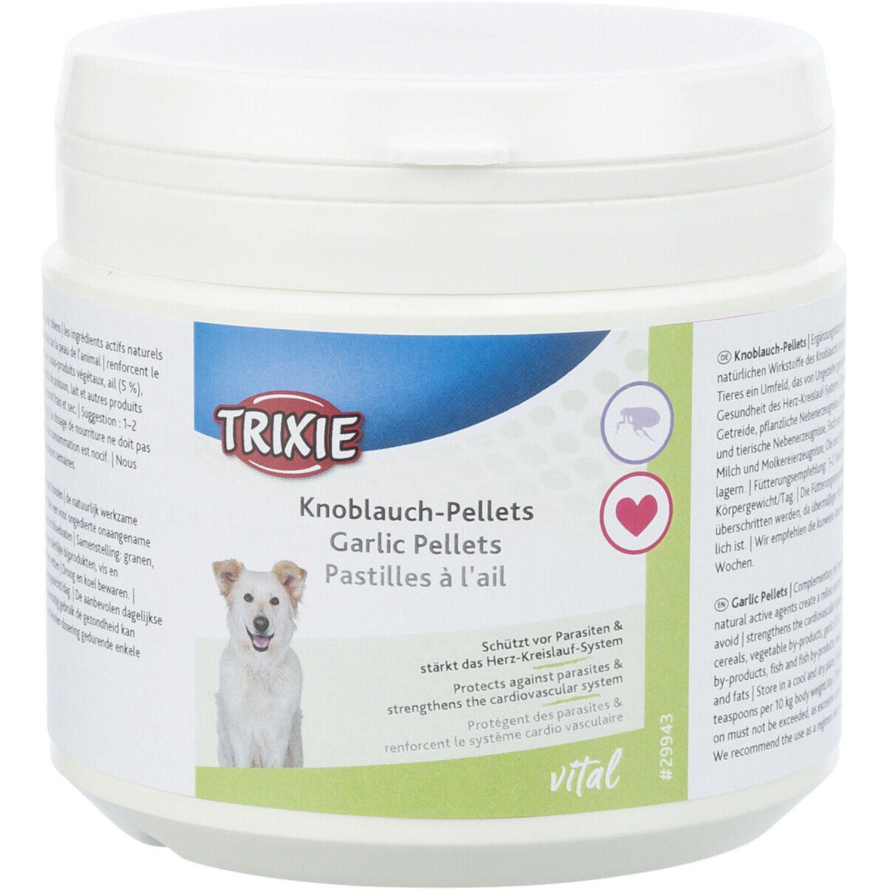 Complément alimentaire pour chien pastiles à l'ail Trixie (x6)