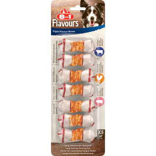 Friandise pour chien triple saveur 8 IN 1 (x7)