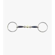Mors 2 anneaux  en fer bleu avec losange en alliage pour cheval Premier Equine Sweet Iron