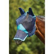 Masque anti-mouches pour cheval en maille fine avec une couverture oreille et nez Weatherbeeta Comfitec Deluxe